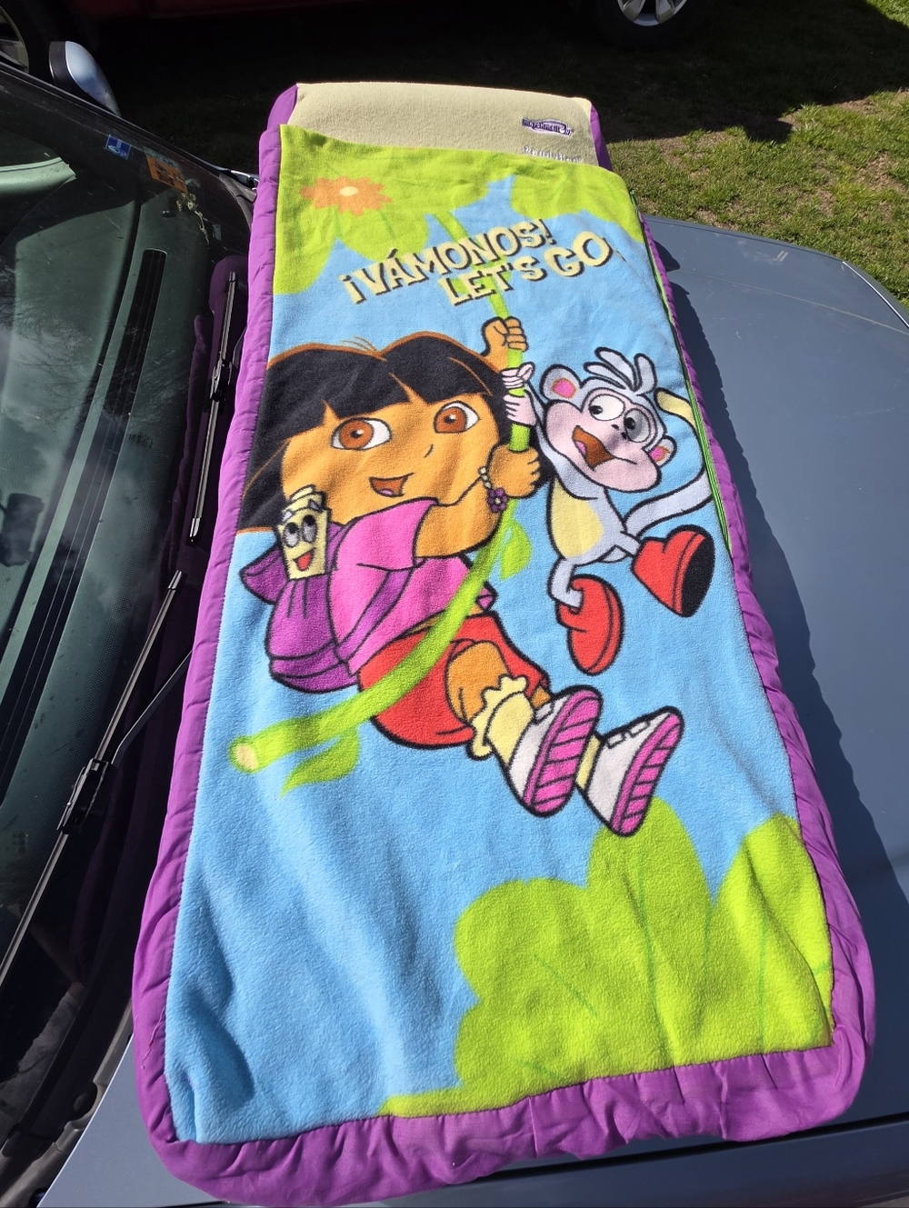 Vintage 2004 Dora the Explorer Marshmallow Ready Bed Sleeping Bag INFLATABLE - Picture 3 of 11